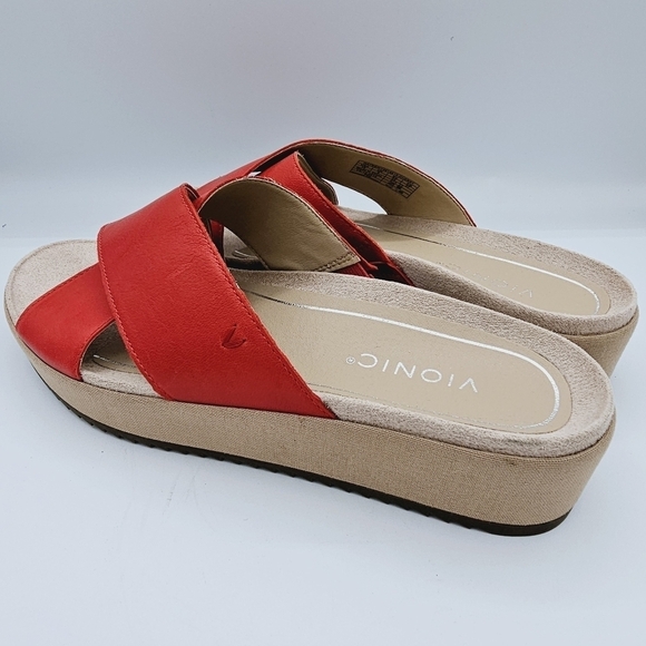 Vionic Hayden Cherry Platform Slide Comfort Sandals - Picture 9 of 12